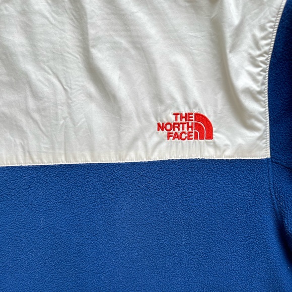 Mens The North Face Blue & White 1/2 Zip Fleece Jacket Size Small - Picture 5 of 6